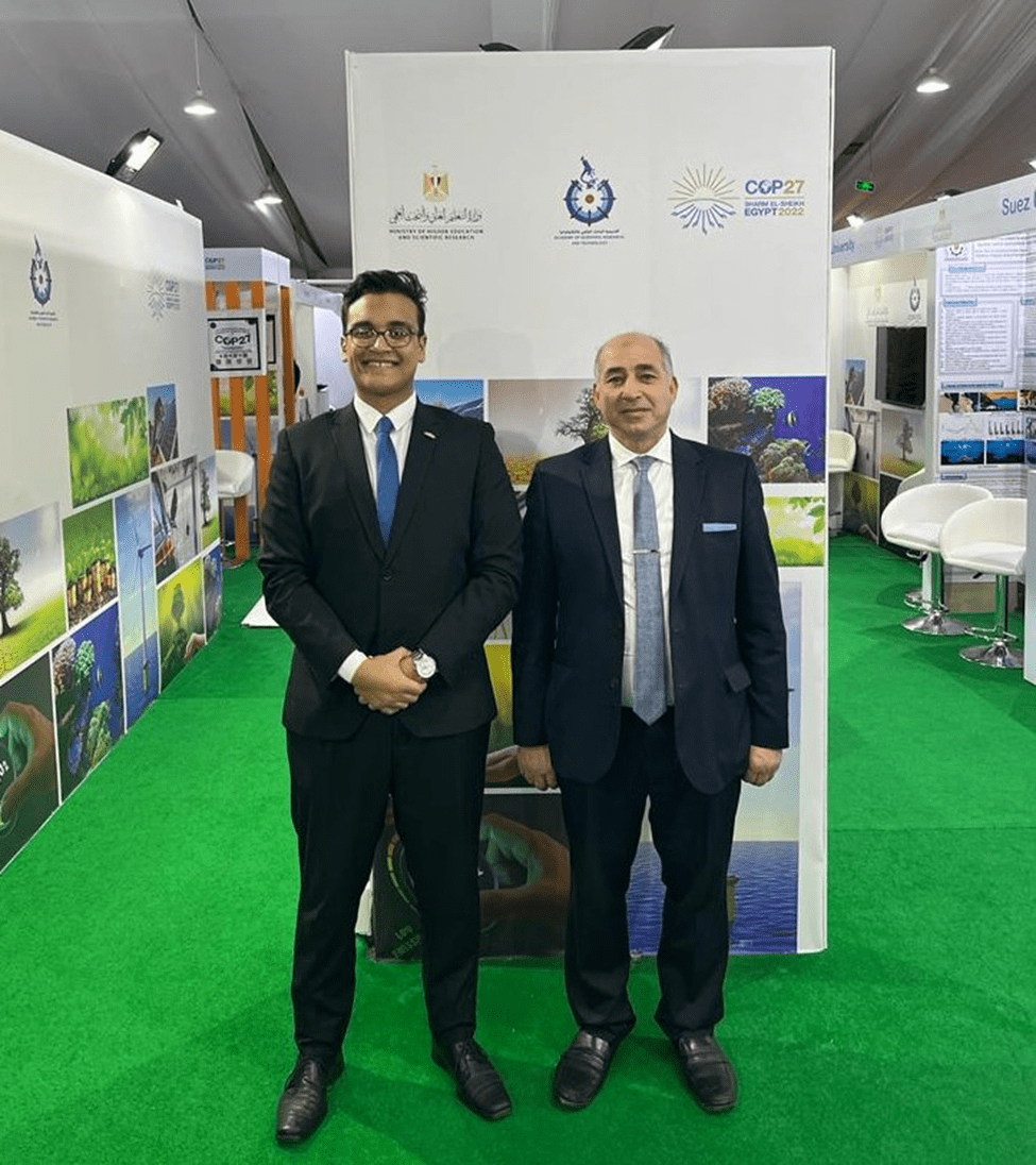 Al-Nahda University participates in the COP27 Climate Conference and presents solutions through its students to transform into a green economy